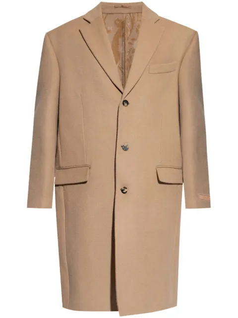 Versace appliqué single-breasted coat