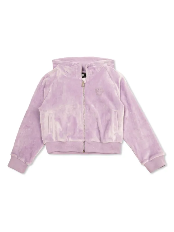 Versace Kids crystal-embellished Logo Sweatshirt Purple FARFETCH IN
