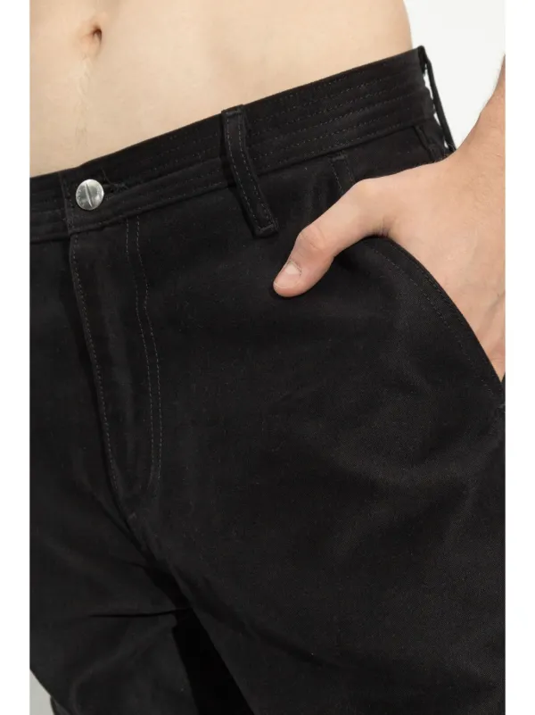 【関税込み】Rhude ブラック カーゴポケット トラウザーズ RHUDE straight-leg Cargo Trousers | Black | FARFETCH GE