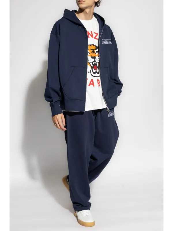 『KENZO』KENZO Kube エンブロイダリー パーカー FE65SW2144MF Kenzo Kenzo Kube パーカー | ブルー | FARFETCH JP