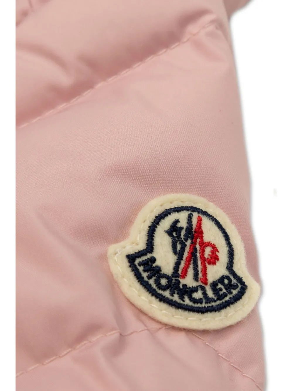 Moncler Enfant Gewatteerd jack met logopatch Roze