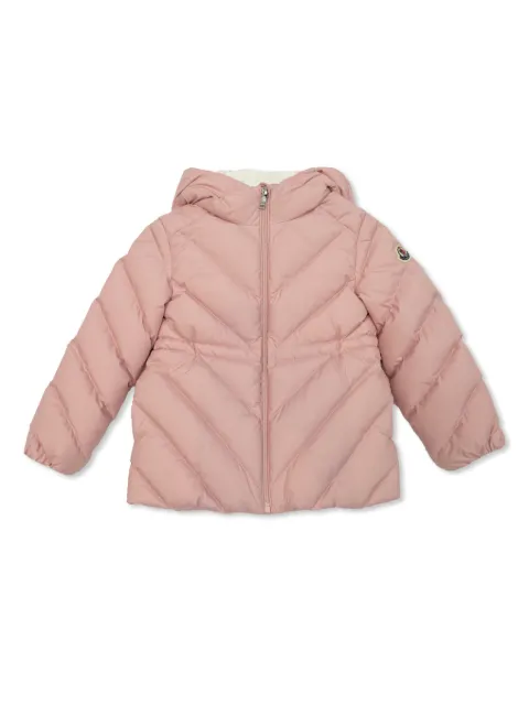 Moncler Enfant chamarra capitonada con parche del logo
