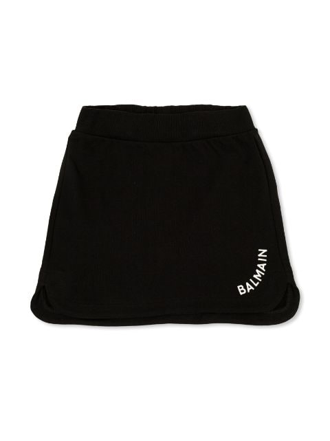 Balmain Kids logo panel skirt 