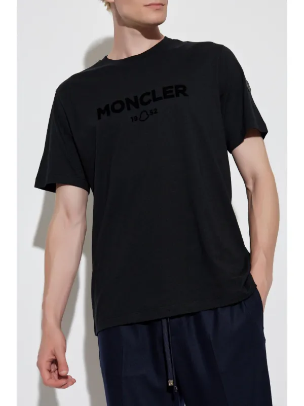 【MONCLER】FLOCKED COTTON T-SHIRT Tシャツ フロック加工ロゴ Moncler Flocked Logo Cotton T-Shirt | REVERSIBLE