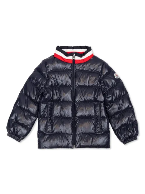 Moncler Enfant chamarra capitonada con parche del logo