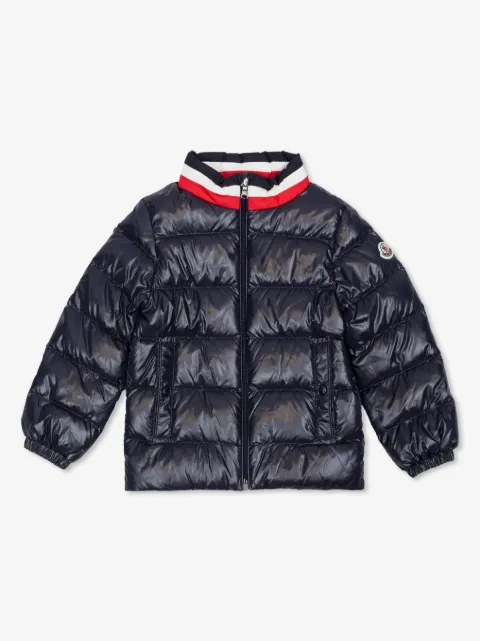 Moncler Enfant quilted logo-patch jacket