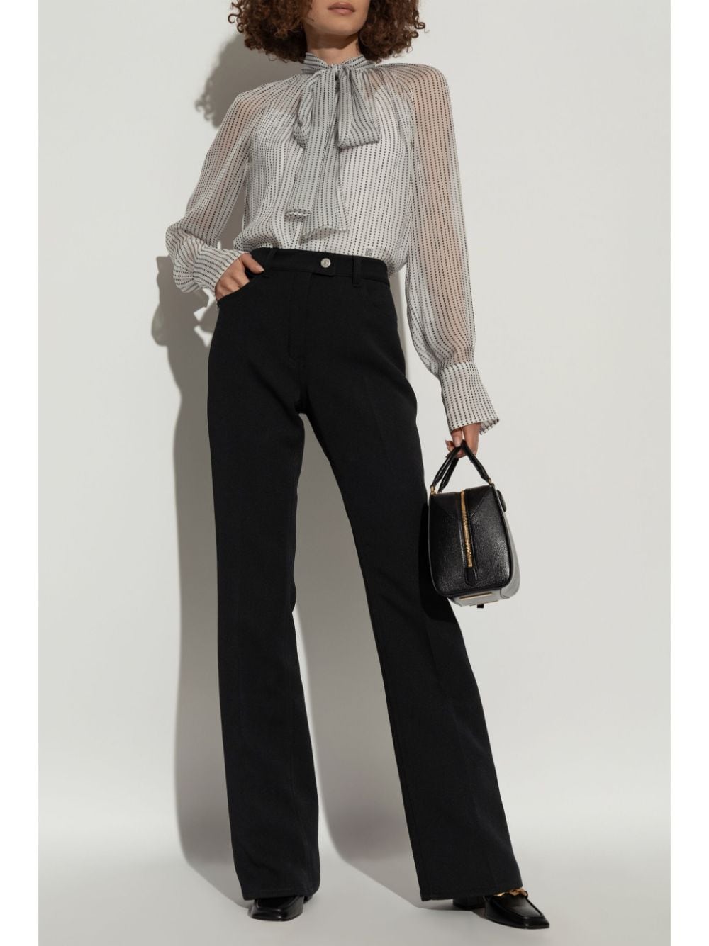 Givenchy gathered-tie silk blouse - Wit