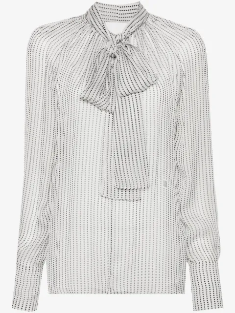 Givenchy шелковая блузка со сборками