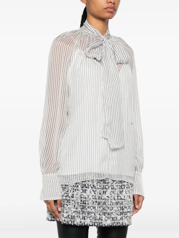 Givenchy ギャザーシルクブラウス | ホワイト | FARFETCH JP