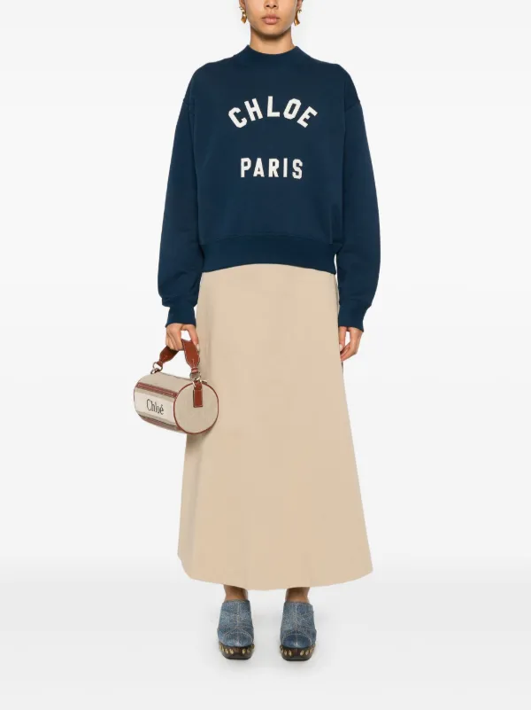 CHLOE クロエ ロゴプリント モックネック スウェットシャツ Chloé