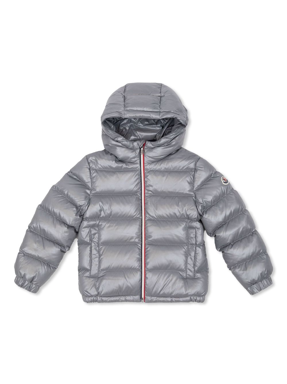 Moncler Enfant Gewatteerd jack met logopatch Grijs