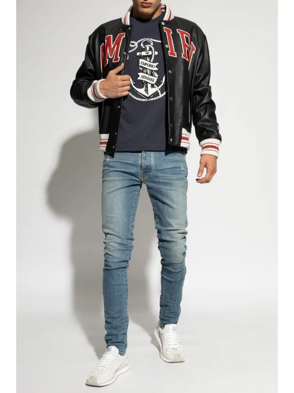 AMIRI Stack スキニージーンズ | ブルー | FARFETCH JP