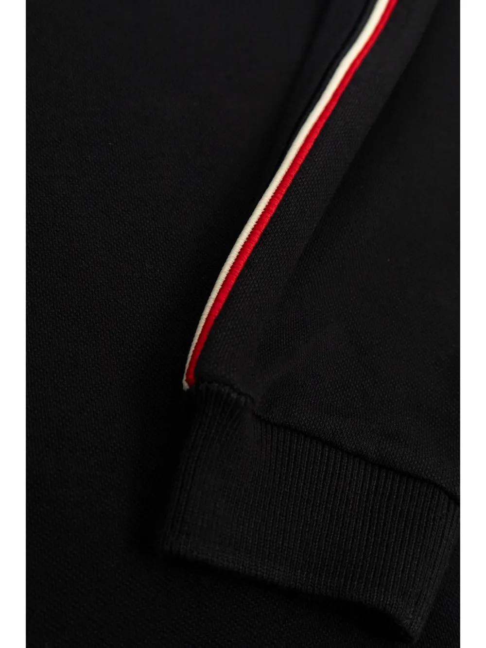 Moncler Enfant Poloshirt met driekleurige afwerking en lange mouwen Blauw