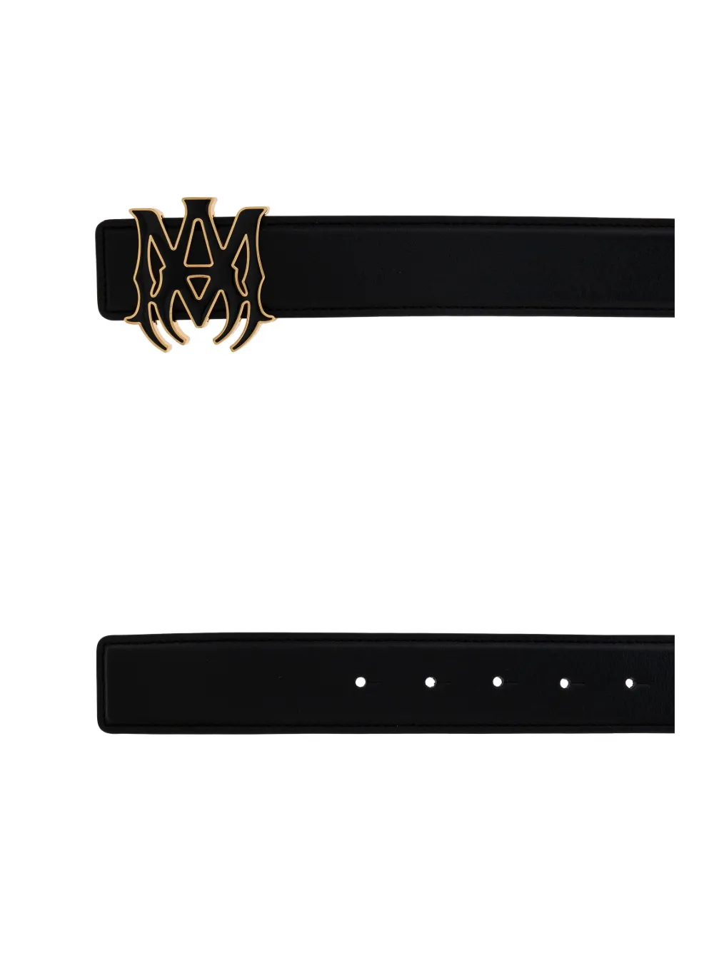 AMIRI Leren riem met logogesp Zwart