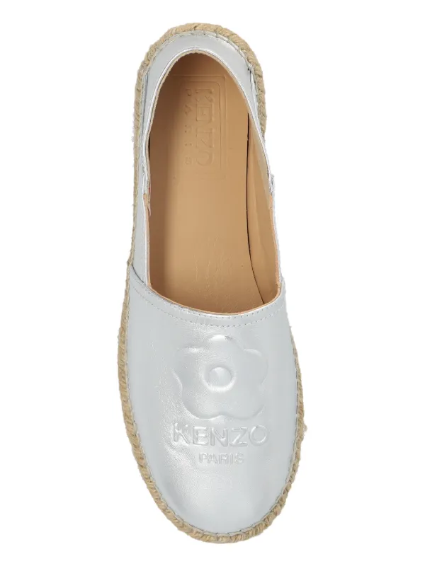 Kenzo logo embossed Espadrilles Silver FARFETCH