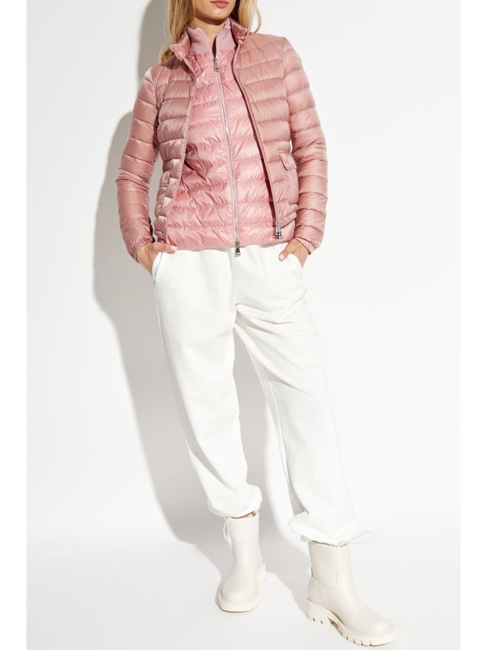 Moncler quilted cardigan - Roze