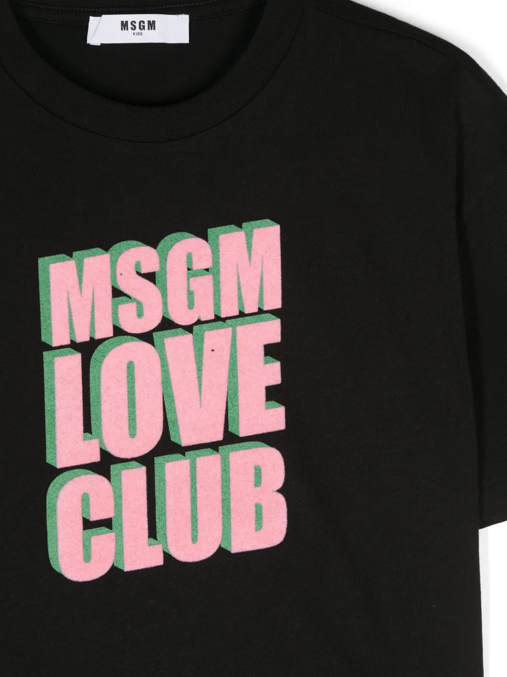 MSGM Kids T-shirt met logo Zwart