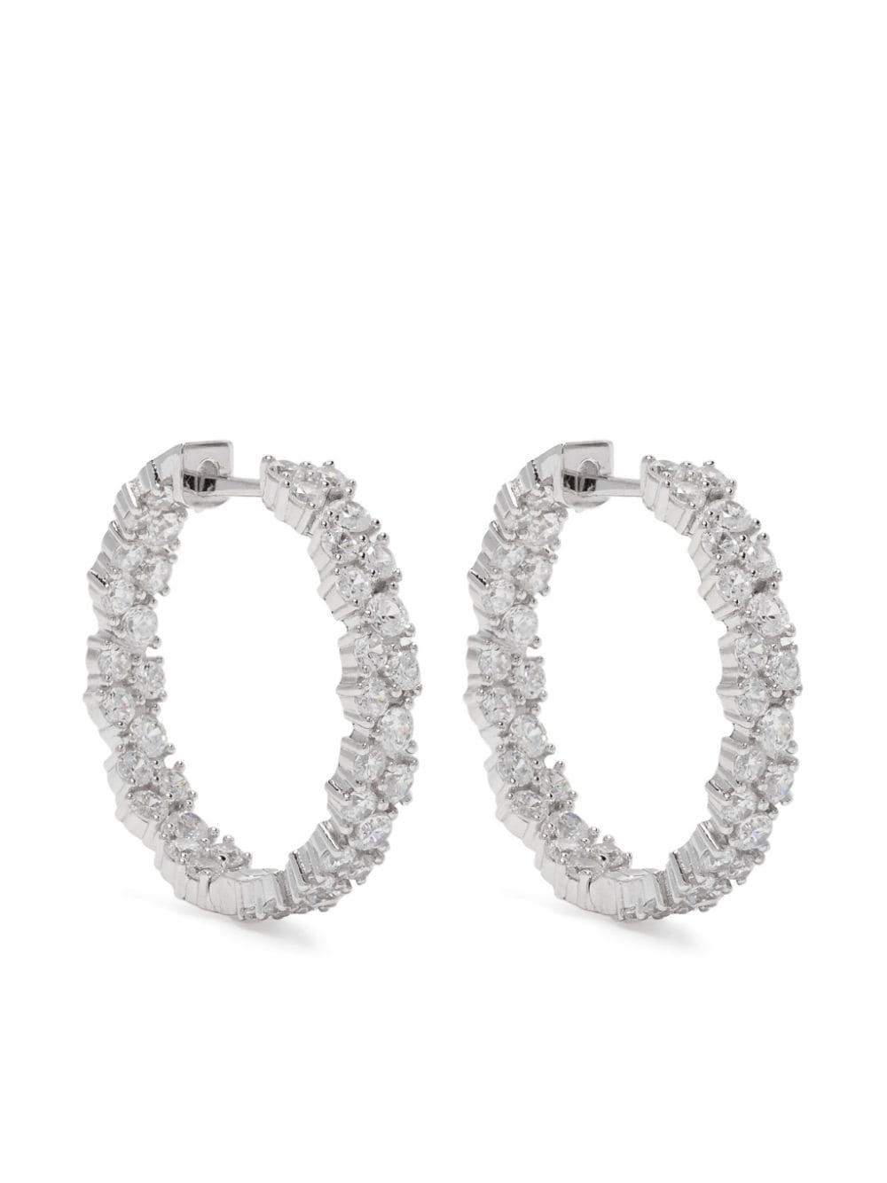 pavé hoop earrings