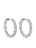 APM Monaco pavé hoop earrings - Silver