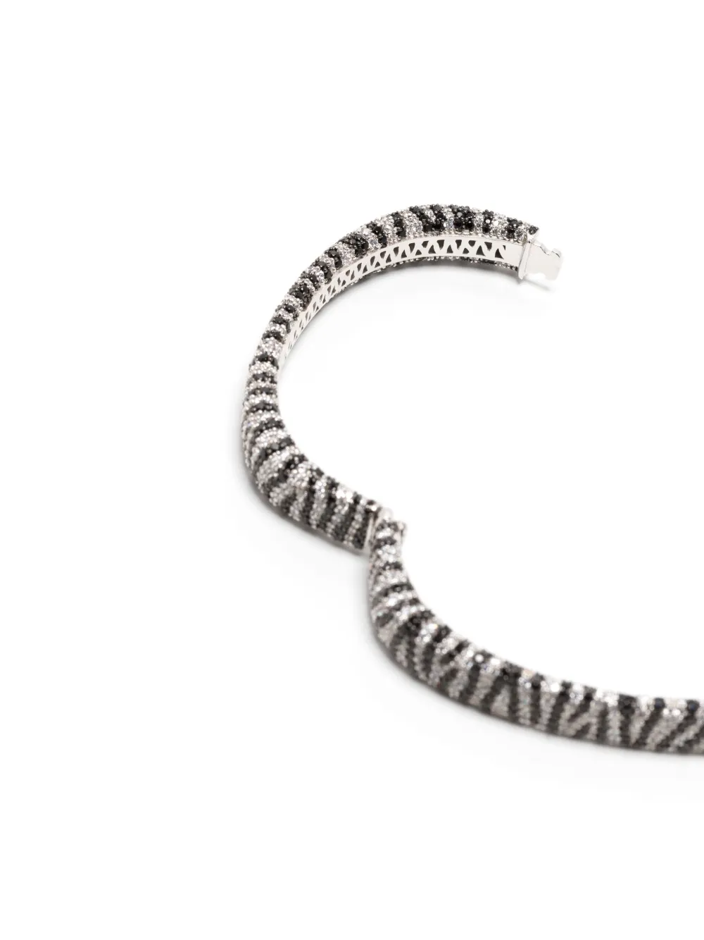 APM Monaco Armband met zebrapatroon - Zwart