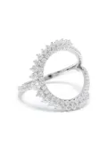 APM Monaco Lune pavé ring - Silver