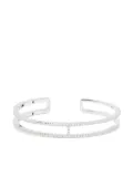 APM Monaco Double Line pavé cuff - Silver