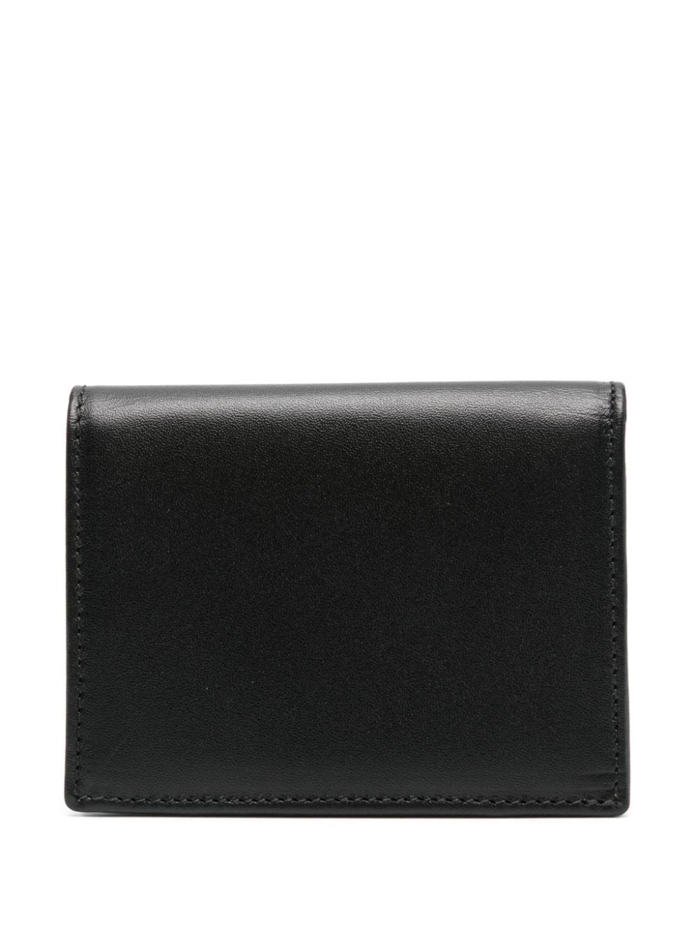 Shop Comme Des Garçons Bi-fold Leather Wallet In Black