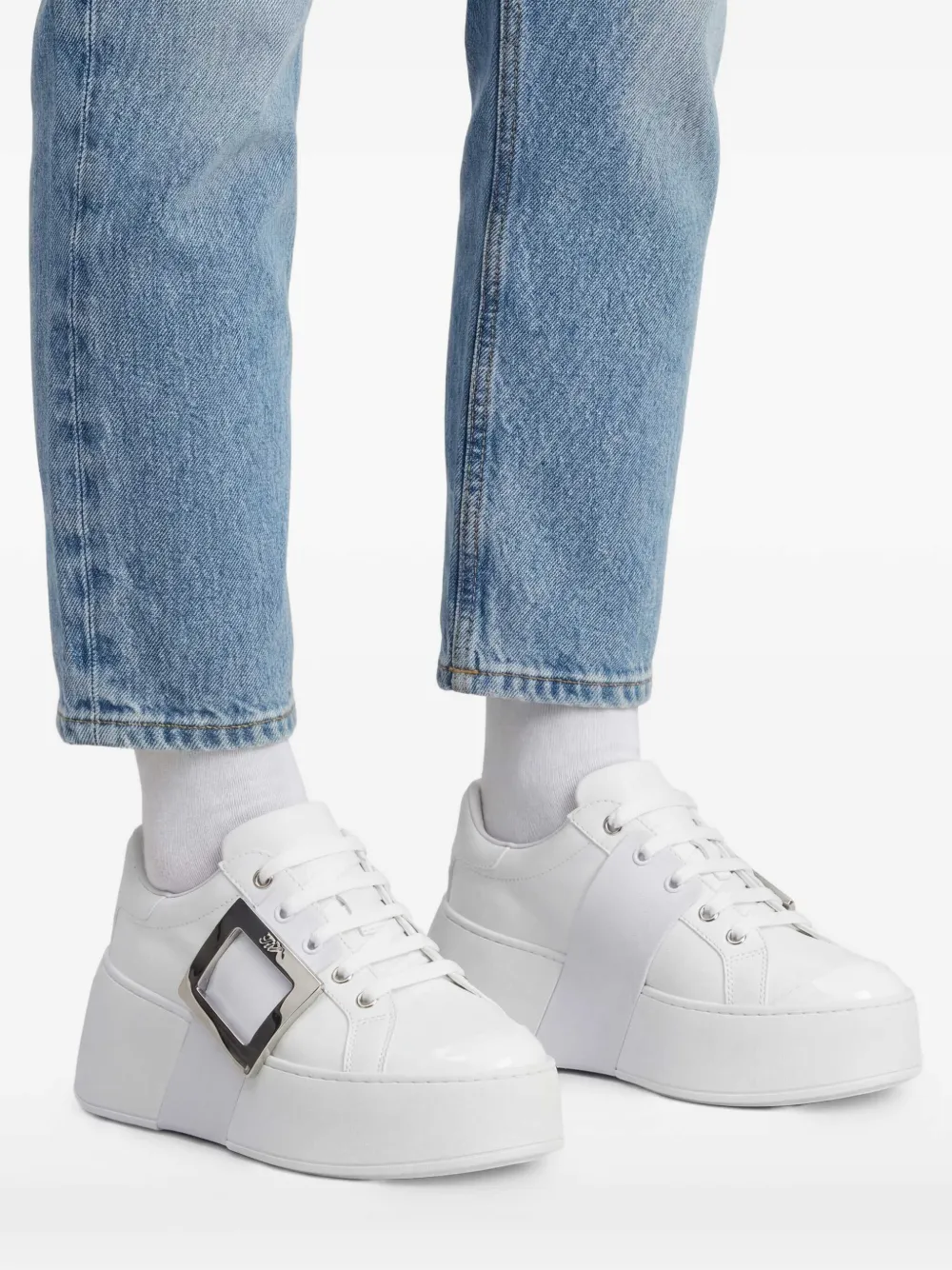 Roger Vivier Viv' Skate Sneakers | White | FARFETCH