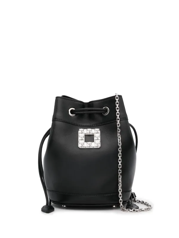 【Roger Vivier】Black leather bucket bag Tres Vivier 24191345_54864551_600.jpg