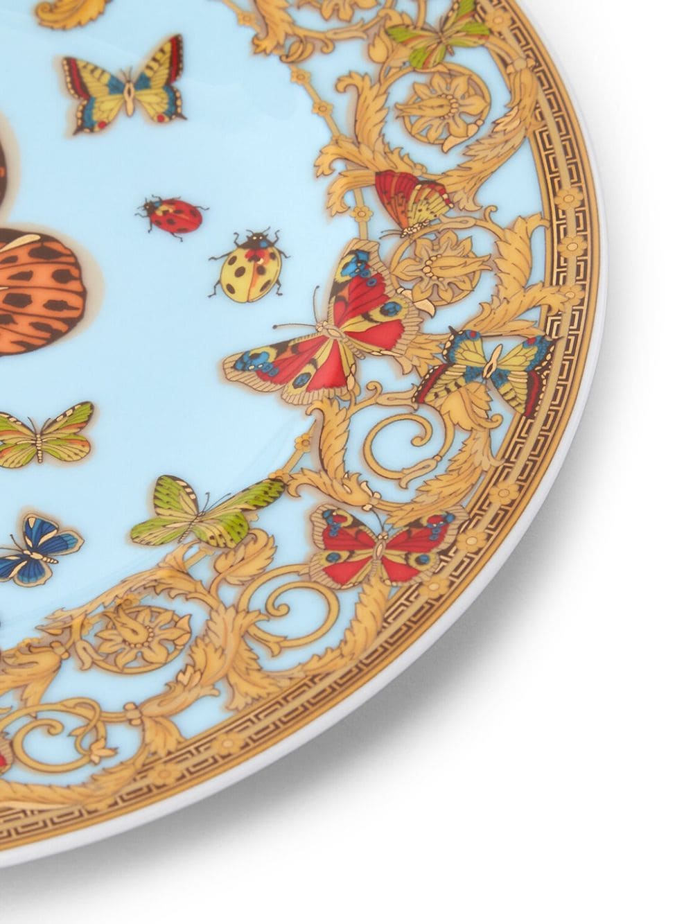 Shop Versace Le Jardin Porcelain Plate (18cm) In Blue