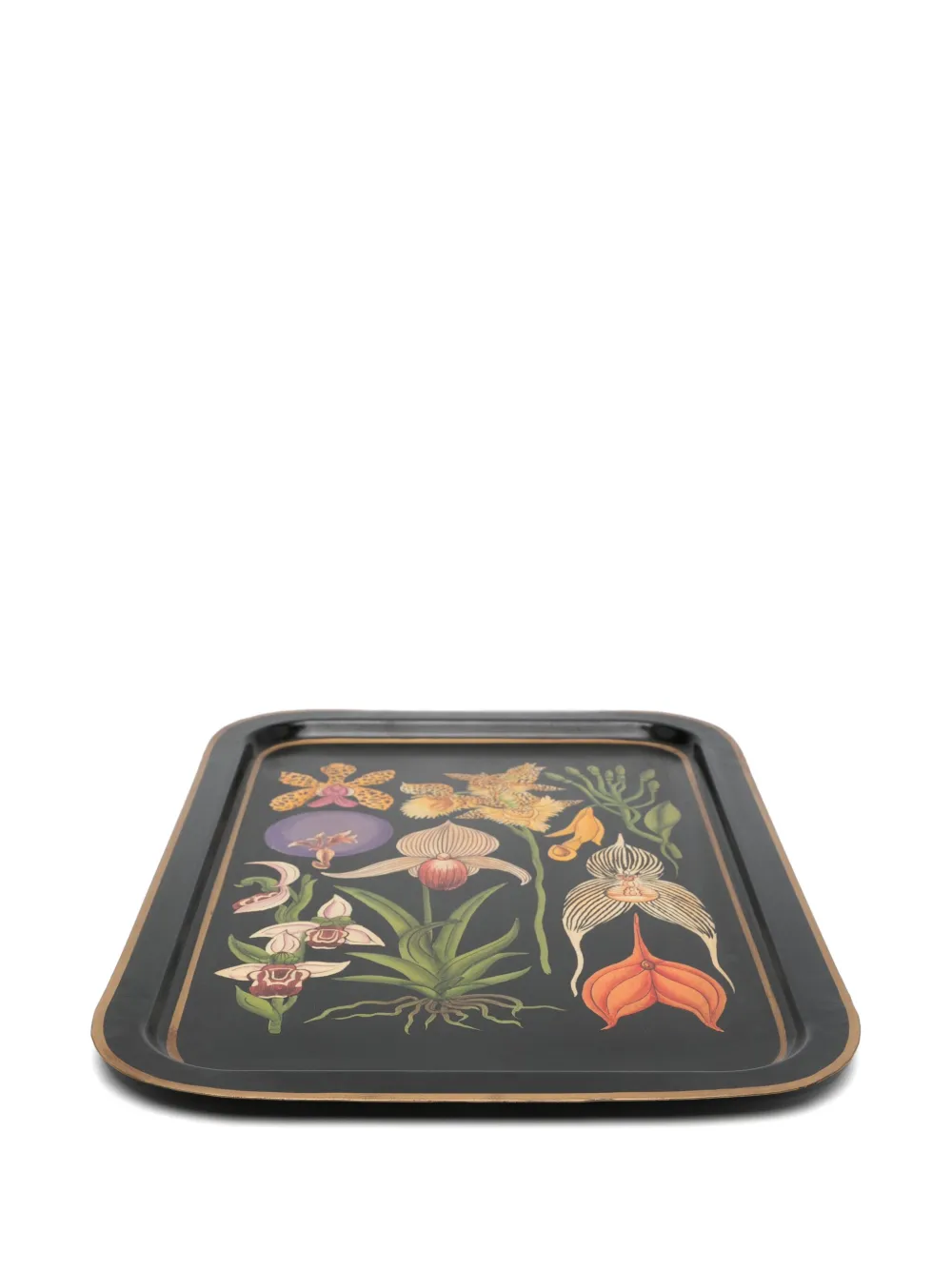Les-Ottomans Handgeverfd decoratief dienblad (30cm x 45cm) - Zwart