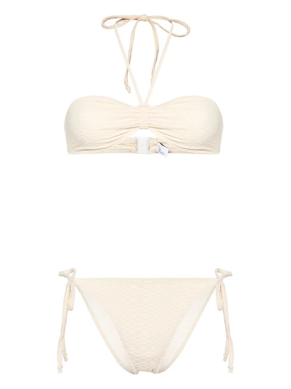 Lisa Marie Fernandez seersucker bandeau bikini