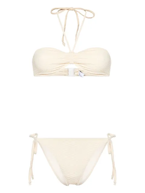 Lisa Marie Fernandez seersucker bandeau bikini