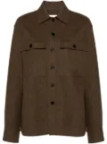 Jil Sander + felted wool overshirt - Green