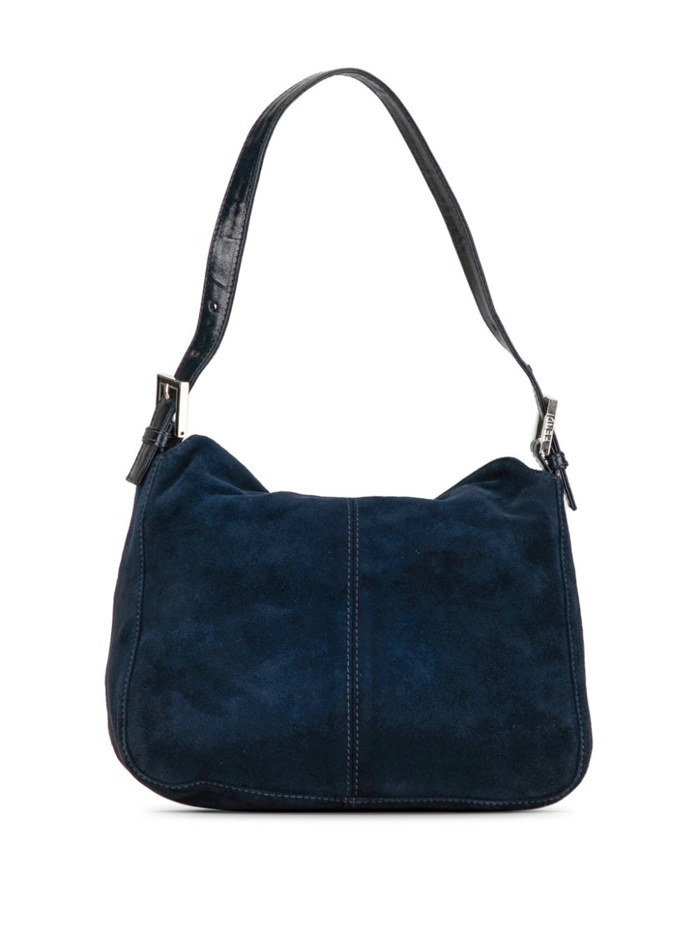 Fendi Pre-Owned 1900s Double Flap suède schoudertas - Blauw