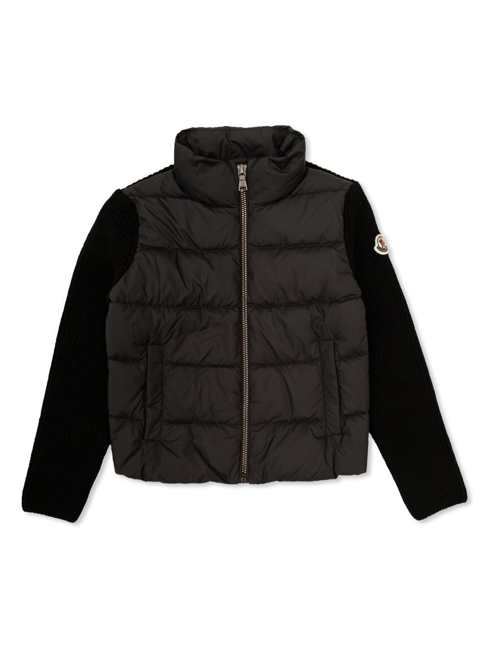 Moncler Enfant logo-patch cardigan - Black