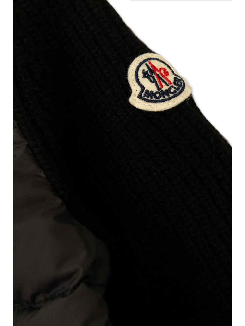 Moncler Enfant Vest met logopatch Zwart