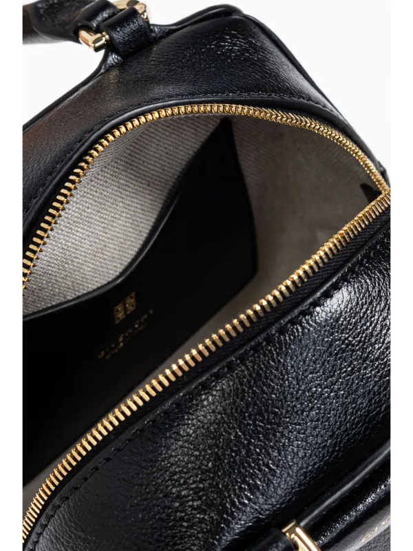 Mini Antigona bag in grained leather - black