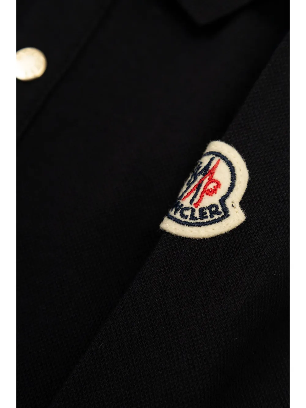 Moncler Enfant Geplooide jurk met logopatch Blauw