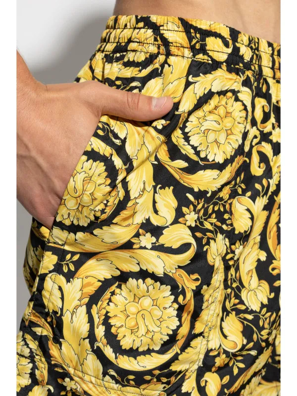 Versace Barocco Swim Shorts | Black | FARFETCH