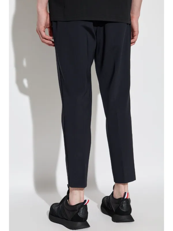 Moncler logo-patch Drawstring Track Pants | Black | FARFETCH GR