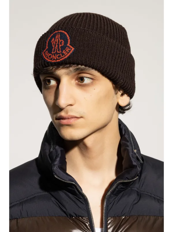 ニットキャップ・ビーニー MONCLER LOGO WOOL BEANIE Wool Beanie by Moncler – Boyds
