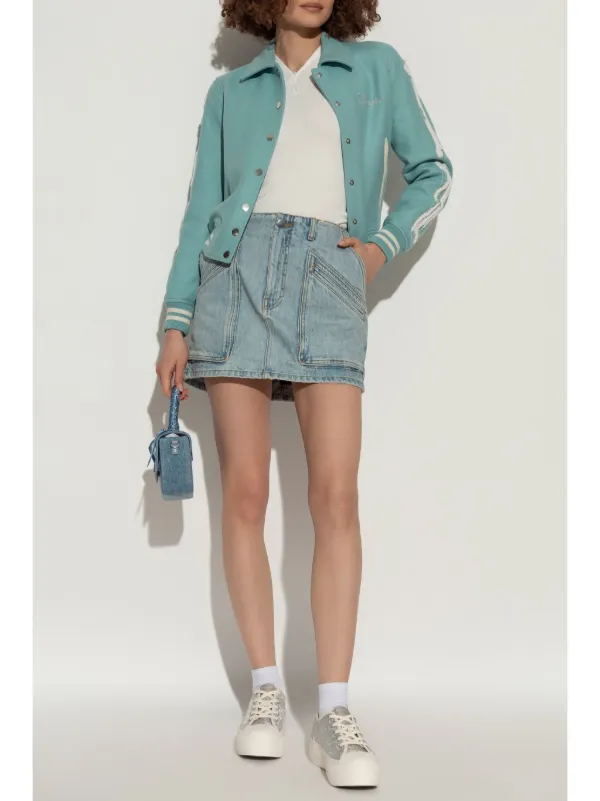 スカート AMIRI SKIRT (AWKNKR1019) AMIRI Cargo Denim Skirt | Blue | FARFETCH