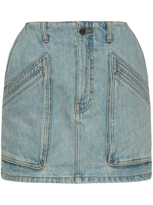 スカート AMIRI SKIRT (AWKNKR1019) AMIRI Cargo Denim Skirt | Blue | FARFETCH