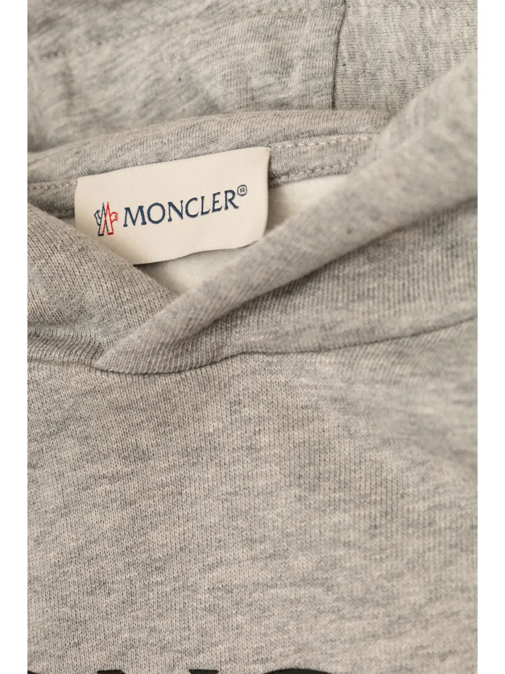 Moncler Enfant Logo hoodie Grijs