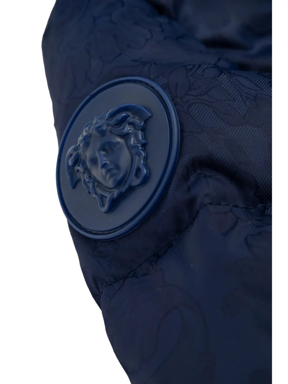 Versace Kids Barocco gewatteerd jack Blauw