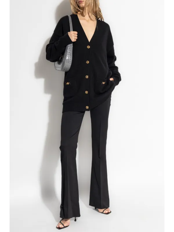 Versace Medusa-button Cardigan | Black | FARFETCH