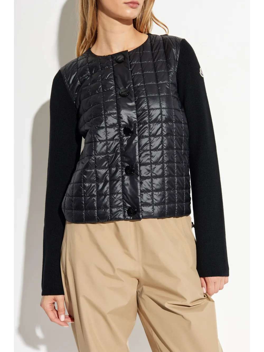 Moncler Jack met vlakken Zwart