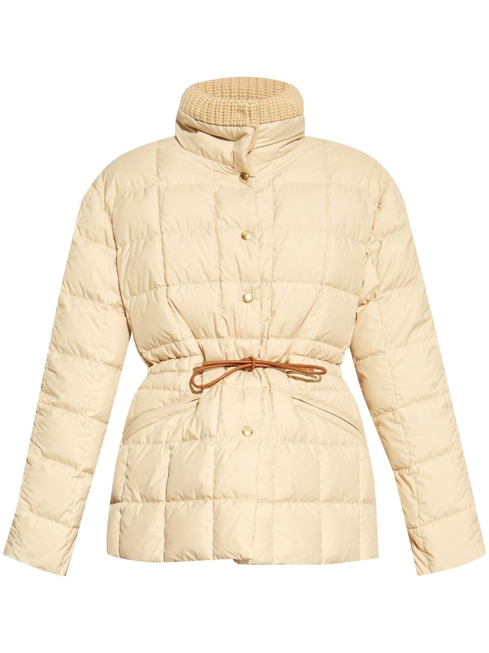 Shop Moncler Antigone Puffer Jacket In Neutrals