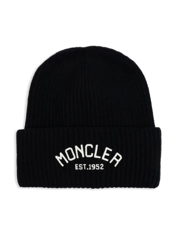 Moncler Enfant Gorro Com Logo Bordado | Preto | FARFETCH BR